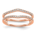 14K Rose Gold Diamond Guard, 0.248 ct, Size 7