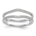 True Origin 14K White Gold 1/4 carat Lab Grown Diamond VS+ F+ Complete Ring Guard, 0.248 ct, Size 7