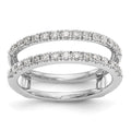 14K White Gold 1/2 carat Diamond Complete Ring Guard, 0.51 ct, Size 7, 3.85 g - ID5S9RM3122B-050-WAA8L7