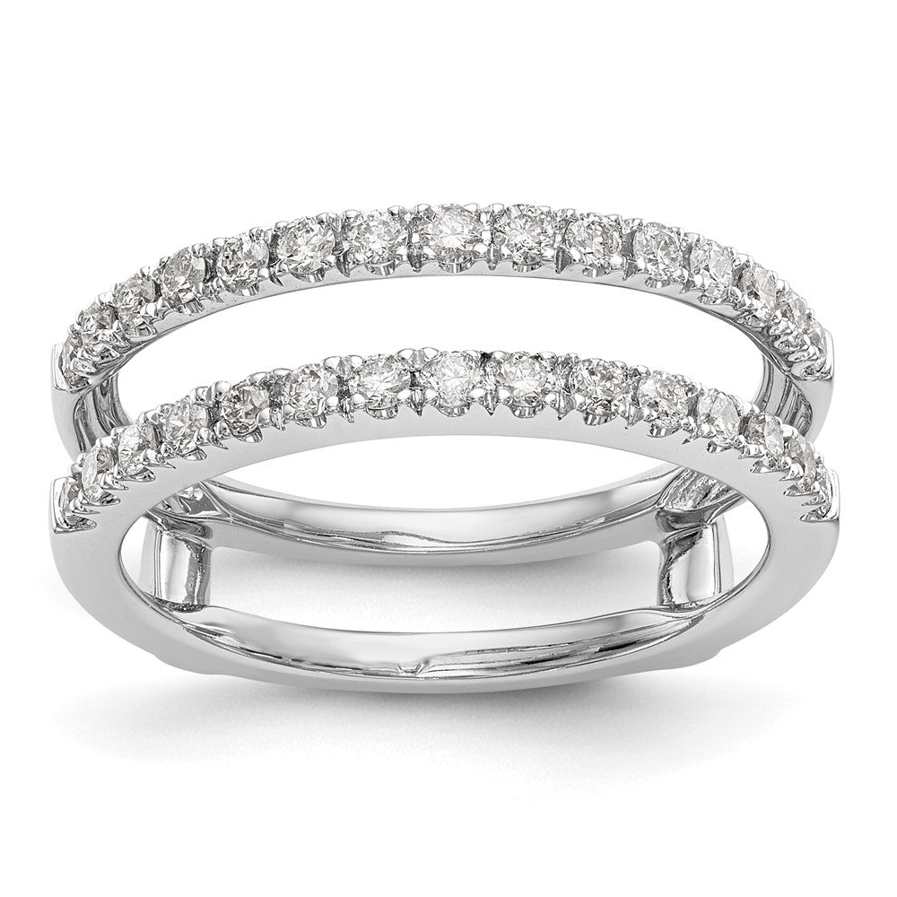 14K White Gold 1/2 carat Diamond Complete Ring Guard, 0.51 ct, Size 7, 3.85 g - ID5S9RM3122B-050-WAA8L7