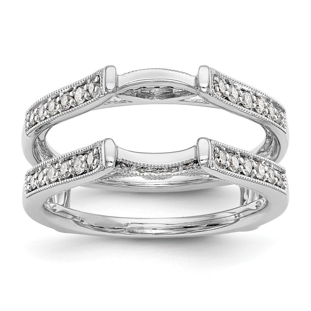 14K White Gold 1/3 carat Diamond Complete Ring Guard, 0.32 ct, Size 7, 4.61 g - ID5S9RM3123B-033-WAA8L7