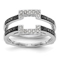 14K White Gold Black & White Diamond Guard, 0.43 ct, Size 7, 4.36 g - ID5S9RM3124B-BK-043-WAA8L7
