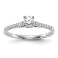 First Promise 14k White Gold 1/5 carat Round Diamond Complete Promise/Engagement Ring, 0.184 ct, Size 7, 2.03 g - ID5S9RM3141E-014-WAA8L7
