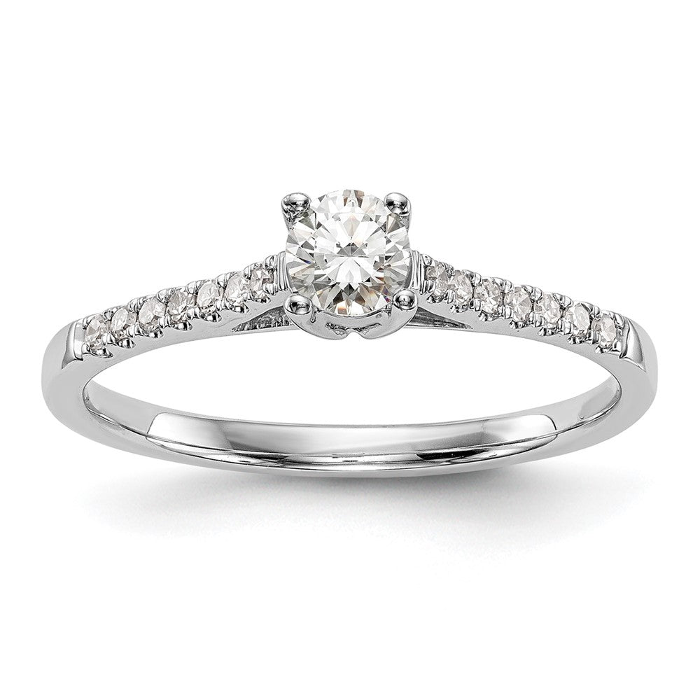 First Promise 14k White Gold 1/5 carat Round Diamond Complete Promise/Engagement Ring, 0.184 ct, Size 7, 2.03 g - ID5S9RM3141E-014-WAA8L7