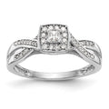 First Promise 14k White Gold Criss-Cross 1/3 carat Round Diamond Complete Promise/Engagement Ring, 0.292 ct, Size 7, 2.89 g - ID5S9RM3145E-024-WAA8L7