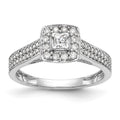 14K White Gold Complete Diamond Promise/Engagement Ring, 0.469 ct, Size 7, 3.18 g - ID5S9RM3147E-048-WAA8L7