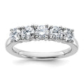 14kw 1ct Moissanite 5 Stone Band, 2.25 ct, Size 7, 2.2 mm
