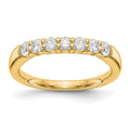 14K Yellow Gold 7-Stone Diamond Band, 0.245 ct