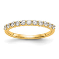 14K Yellow Gold 11-Stone Diamond Band, 0.495 ct, Size 7