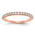 14K Rose Gold 1/4 carat Complete Diamond Band, 0.255 ct, Size 7, 2.25 mm