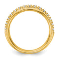 14K Yellow Gold Diamond Band, 0.495 ct, Size 7, 2.25 mm