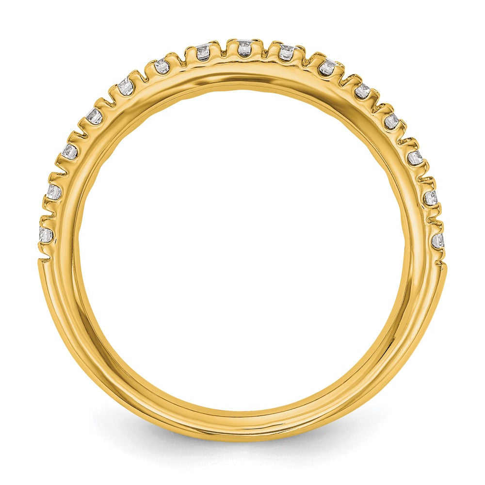 14K Yellow Gold Diamond Band, 0.495 ct, Size 7, 2.25 mm