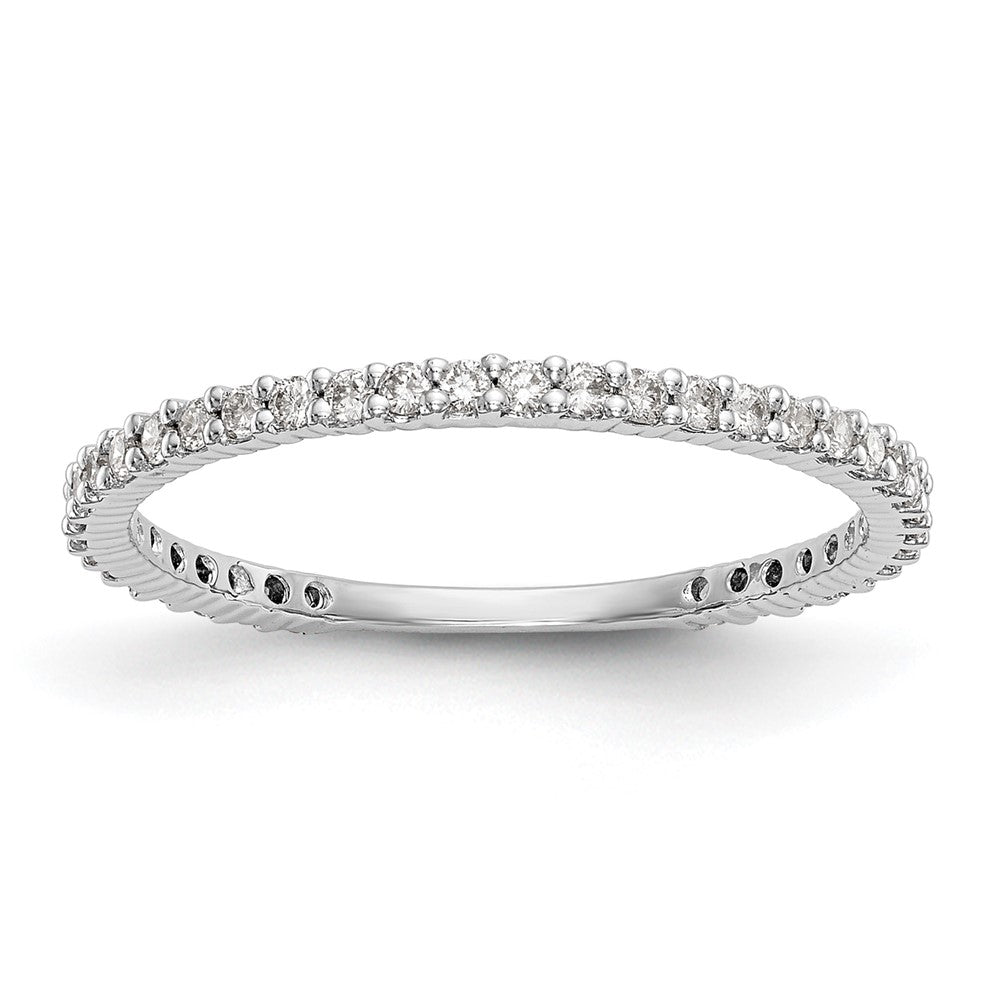 14K White Gold 1/3 carat Complete Diamond Wedding Band, 0.304 ct, Size 7, 1 g - ID5S9RM3200B-030-WAA8L7