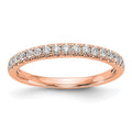 14K Rose Gold Diamond Band, 0.425 ct, Size 7