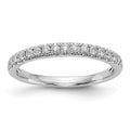 14K White Gold 3/8 carat Complete Round Diamond Band, 0.425 ct, Size 7, 1.62 g - ID5S9RM3201B-042-WAA8L7
