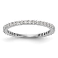 14K White Gold 3/8 carat Complete Round Diamond Band, 0.396 ct, Size 7, 1.18 g - ID5S9RM3202B-040-WAA8L7