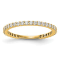 14K Yellow Gold Diamond Band, 0.396 ct, Size 7