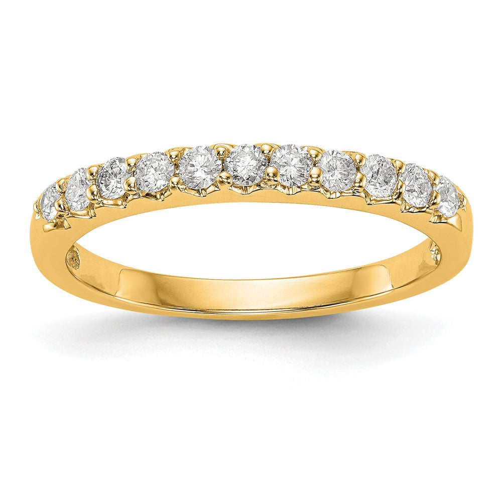 14K Yellow Gold Diamond Band, 0.33 ct, Size 7