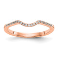 14K Rose Gold Diamond Band, 0.063 ct, Size 7