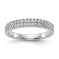 14K White Gold Diamond Band, 0.38 ct, Size 7