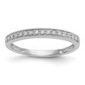 Platinum Diamond Band, 0.17 ct, Size 7, 2.65 g