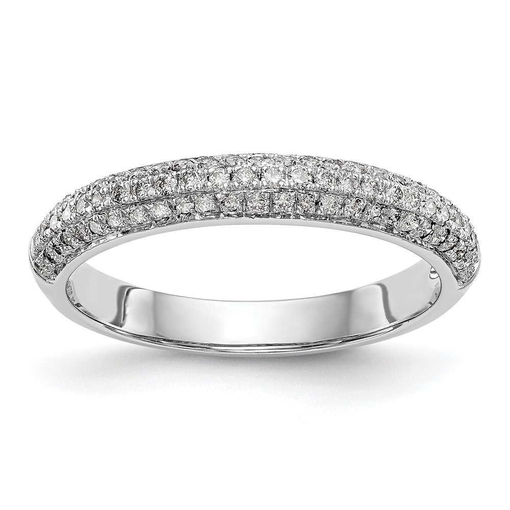 14K White Gold Diamond Band, 0.365 ct, Size 7, 2.27 g - ID5S9RM3227B-034-WAA8L7