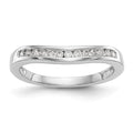 14k White Gold Channel-set 1/5 carat Diamond Contoured Complete Wedding Band, 0.195 ct, Size 7, 2.19 g - ID5S9RM3231B-020-WAA8L7