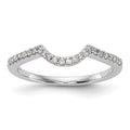 14K White Gold 1/6 carat Diamond Contoured Complete Wedding Band, 0.152 ct, Size 7, 1.4 g - ID5S9RM3236B-015-WAA8L7