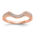 14K Rose Gold Diamond Band, 0.14 ct, Size 7