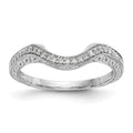 14K White Gold 1/8 carat Diamond Contoured Complete Wedding Band, 0.14 ct, Size 7, 2.77 g - ID5S9RM3237B-014-WAA8L7