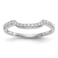 14K White Gold 1/4 carat Diamond Contoured Complete Wedding Band, 0.228 ct, Size 7, 1.42 g - ID5S9RM3238B-023-WAA8L7