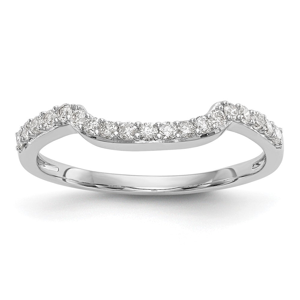 14K White Gold 1/4 carat Diamond Contoured Complete Wedding Band, 0.228 ct, Size 7, 1.42 g - ID5S9RM3238B-023-WAA8L7