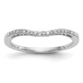 14K White Gold 1/15 carat Diamond Contoured Complete Wedding Band, 0.08 ct, Size 7, 1.65 g - ID5S9RM3239B-008-WAA8L7