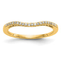14K Yellow Gold Diamond Band, 0.08 ct, Size 7