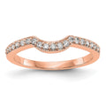 14K Rose Gold Diamond Band, 0.18 ct, Size 7