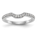 14K White Gold 1/5 carat Diamond Contoured Complete Wedding Band, 0.18 ct, Size 7, 1.48 g - ID5S9RM3241B-019-WAA8L7