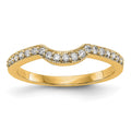 14K Yellow Gold Diamond Band, 0.18 ct, Size 7, 1.62 g