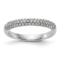 14K White Gold Micro Pave 1/4 carat Complete Diamond Band, 0.252 ct, Size 7, 2.25 g - ID5S9RM3251B-026-WAA8L7