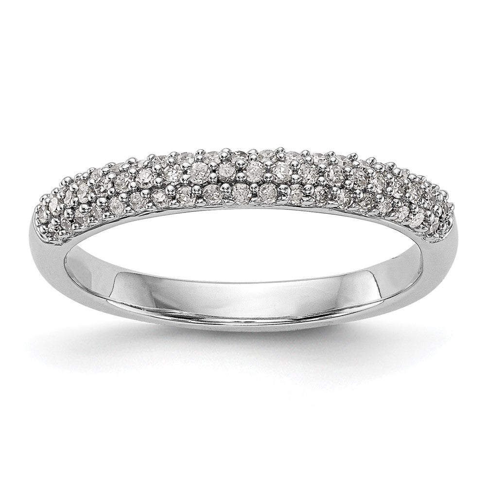 14K White Gold Micro Pave 1/4 carat Complete Diamond Band, 0.252 ct, Size 7, 2.25 g - ID5S9RM3251B-026-WAA8L7