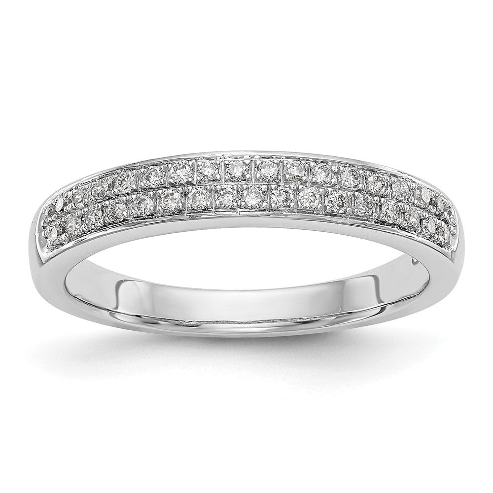 14K White Gold Micro Pave 1/5 carat Complete Diamond Band, 0.21 ct, Size 7, 2.81 g - ID5S9RM3254B-020-WAA8L7