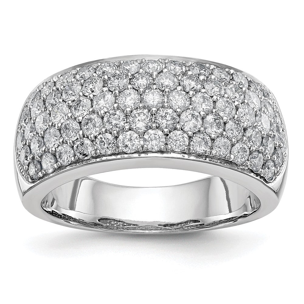 14K White Gold Pave 1.6 carat Complete Diamond Band, 1.59 ct, Size 7, 6.35 g - ID5S9RM3255B-160-WAA8L7