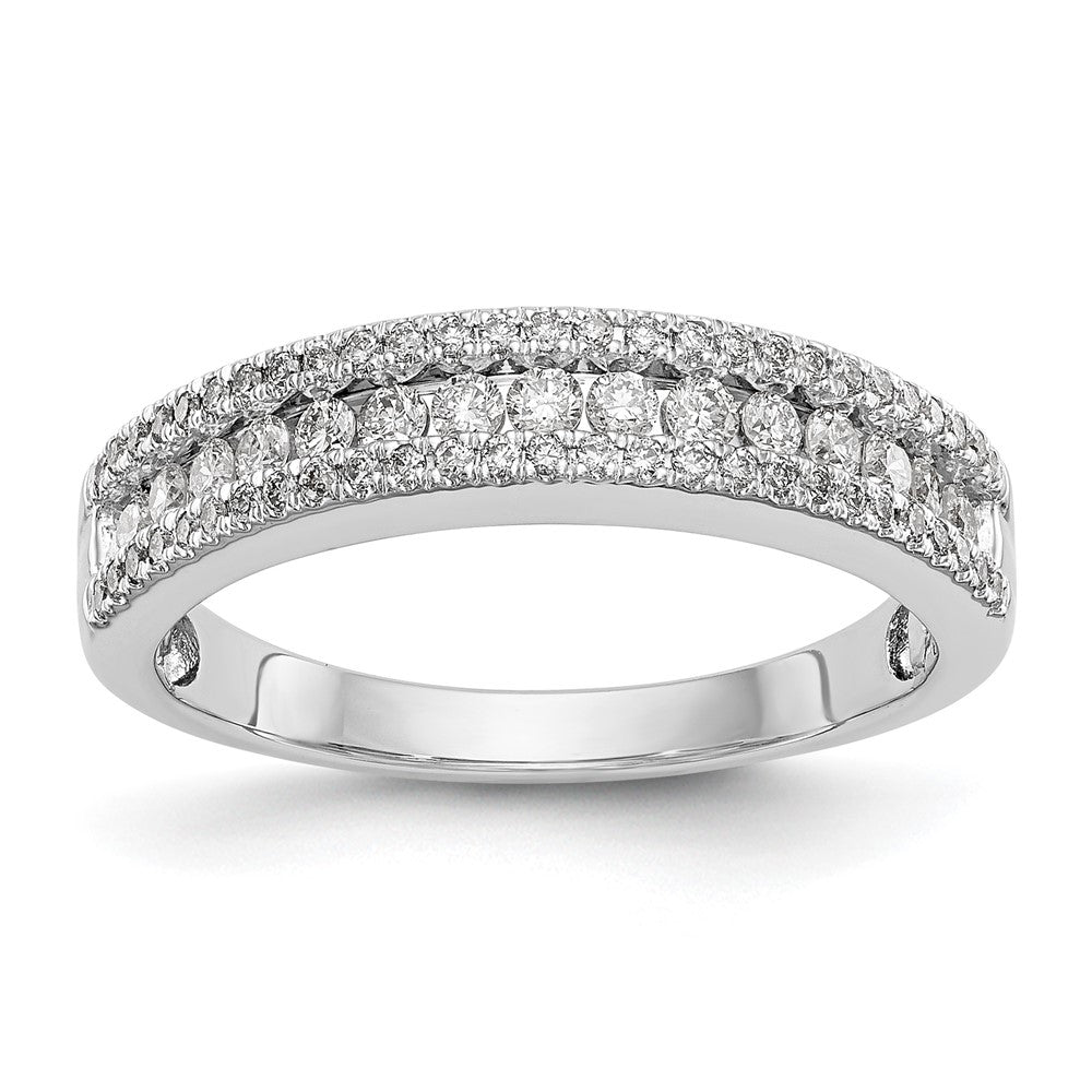 14K White Gold 1/2 carat Complete Diamond Band, 0.462 ct, Size 7, 2.7 g - ID5S9RM3260B-046-WAA8L7