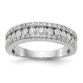 14K White Gold 1 carat Complete Diamond Band, 1.065 ct, Size 7, 4.32 g - ID5S9RM3262B-105-WAA8L7