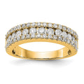 14K Yellow Gold Diamond Band, 1.065 ct, Size 7