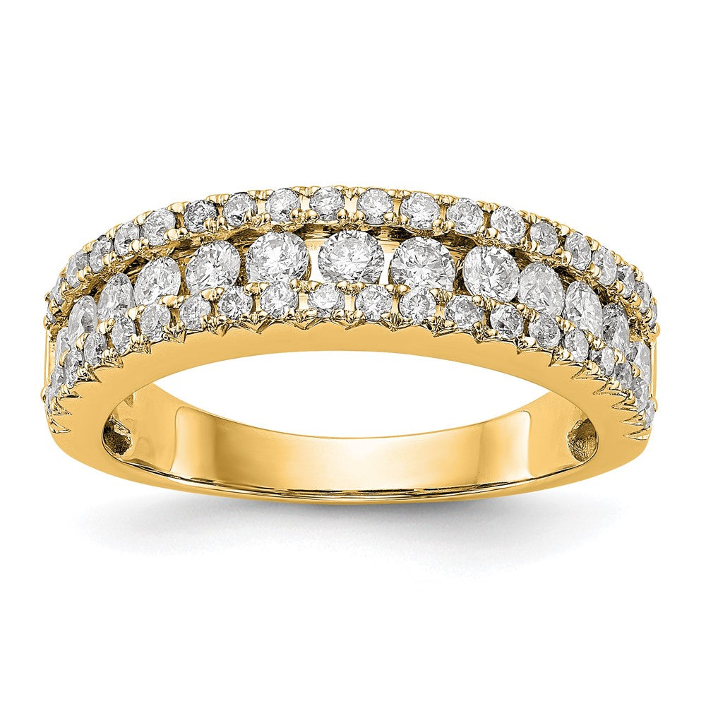 14K Yellow Gold Diamond Band, 1.065 ct, Size 7