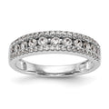 14K White Gold Channel-set 5/8 carat Complete Diamond Band, 0.605 ct, Size 7