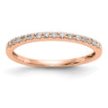 14K Rose Gold Diamond Band, 0.12 ct, Size 7