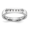 14K Yellow Gold 5-Stone Diamond Channel Band, 0.1 ct, Size 7