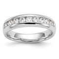 14K Yellow Gold 9-Stone Diamond Channel Band, 0.54 ct, Size 7