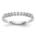 14K White Gold 11-Stone Shared Prong 1/3 carat Complete Round Diamond Band, 0.3 ct, Size 7, 1.89 g - ID5S9RM3316B-028-WAA8L7